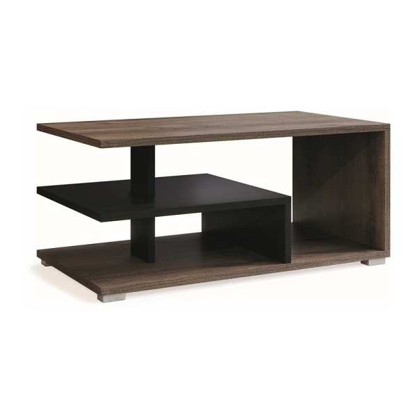 Ława CORA dąb brązowy / czarny 90x50 - Signal